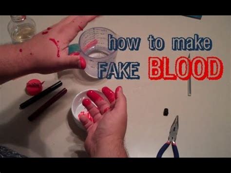 how to make fake blood that doesn't stain clothes|how to make realistic blood.